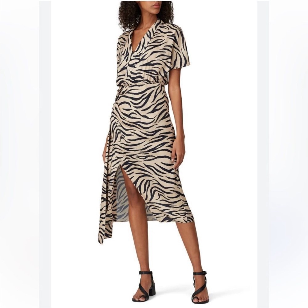 Sally LaPointe Dress 6 Zebra Print Black